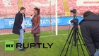 Serbia: Beautiful TV presenter 'loses her nerves' during Red Star matches