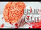 How To Make A WALKING DEAD BRAIN... cake! Red velvet cake, fondant and raspberry jam!