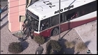 Driver runs red light + Broadsides bus = Bus driver thru windshield (on-board video)