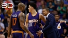 Tempers flare up on Suns' bench, Warriors now 48-4