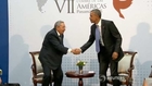 Obama meets Raul Castro in highest-level U.S.-Cuba talks in decades