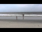 Anna Grace running at the beach 8/9/14