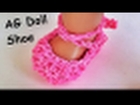 Rainbow Loom   American Girl Doll shoes   Ballet slippers Made with Loom bands