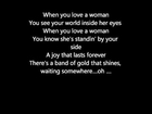 Journey- When You Love A Woman Lyrics