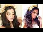 Golden Greek Goddess Makeup Tutorial + DIY Goddess Laurel Wreath | Halloween Makeup Tutorial