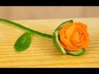How to Make a Carrot Rose Garnish