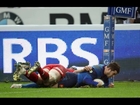 Brice Dulin dives in for excellent Try, France v Wales, 28th Feb 2015