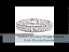 Bridal Jewelry: Marlene Art Deco Vintage Inspired Cubic Zirconia Bracelet