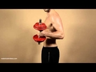 Male Model Fitness Biceps Training in Slow Motion
