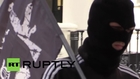 UK: *EXCLUSIVE* Far-right group disrupt Novorossiya protest outside Ukrainian embassy