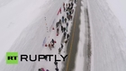 Japan: Drone footage captures 'Snow Wall' phenomenon