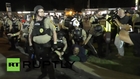 USA: Police make arrests on Ferguson's West Florissant Avenue