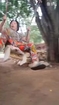 Village woman enjoys swing to recall childhood memory