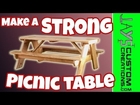 How To Build a Strong Picnic Table - Free Plans - 084