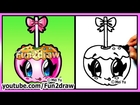Cute Candy Apple - How to Draw Halloween Pictures - Easy Food & Desserts Best Fun2draw Kawaii