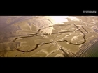 Land Rover Defender 1km sand drawing