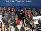 Carly Fiorina falls off stage at Cruz event