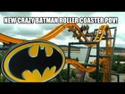 Batman: The Ride Roller Coaster POV Six Flags Fiesta Texas 2015