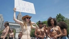 Naked Protest Group On The Streets Of New York