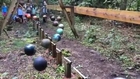 Pendulum Wave Made From Bowling Balls
