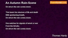 Thomas Hardy - An Autumn Rain-Scene