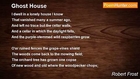 Robert Frost - Ghost House