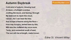 Edna St. Vincent Millay - Autumn Daybreak