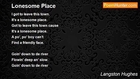 Langston Hughes - Lonesome Place