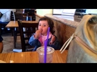 2/24/13 Coffee Bean, Bela drinks her own water